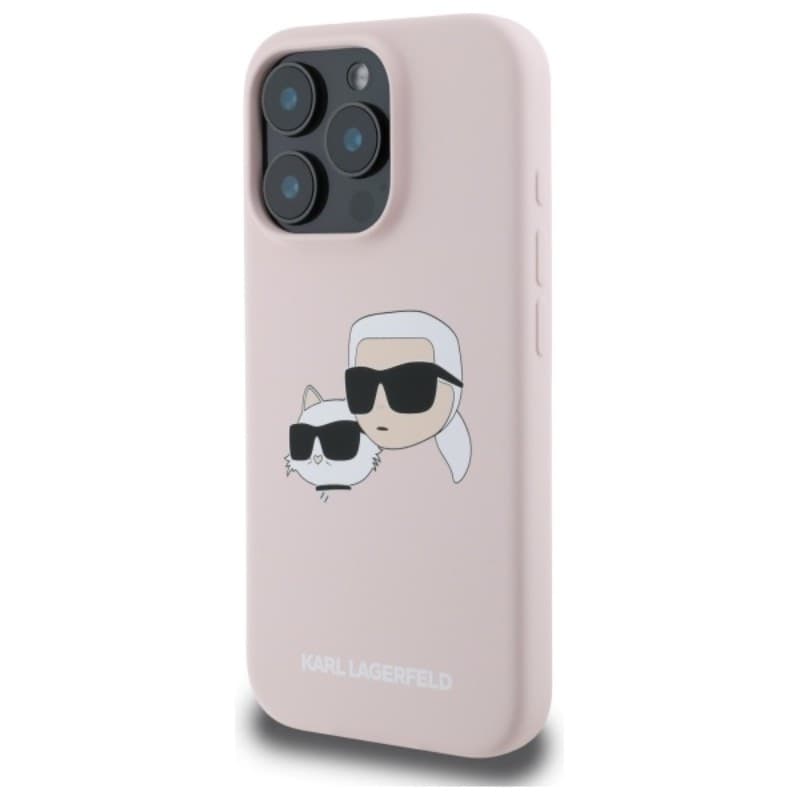 Karl Lagerfeld Silicone Double Heads Print MagSafe - Case iPhone 16 Pro Max (pink) - 2