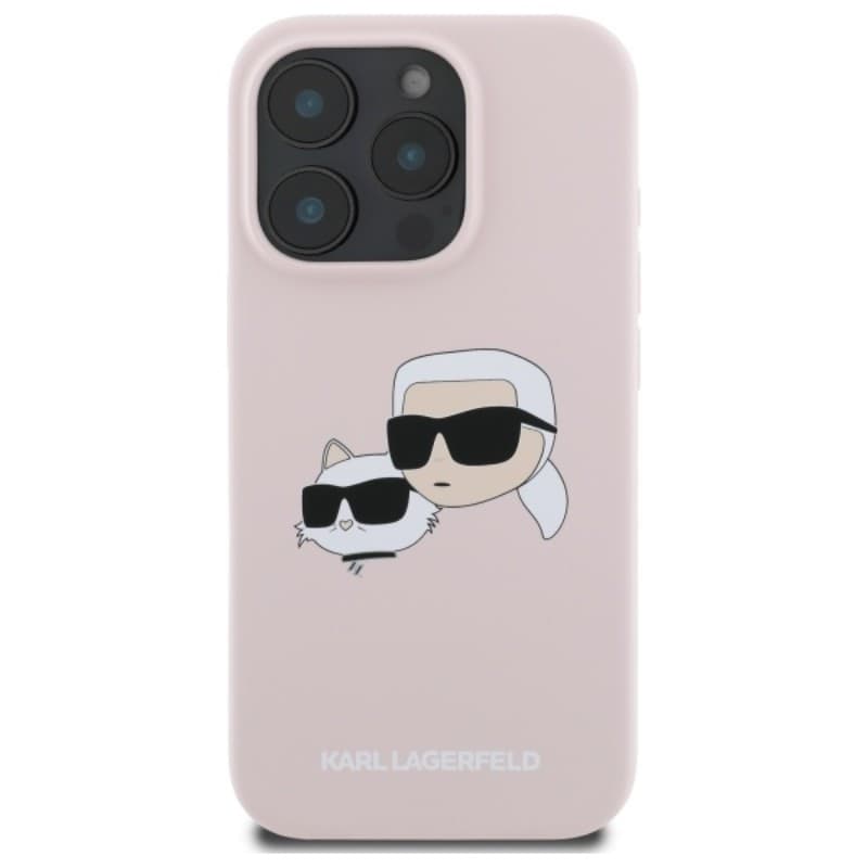 Karl Lagerfeld Silicone Double Heads Print MagSafe - Case iPhone 16 Pro Max (pink) - 3