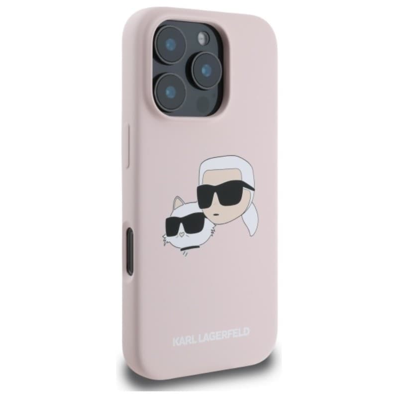 Karl Lagerfeld Silicone Double Heads Print MagSafe - Case iPhone 16 Pro Max (pink) - 4