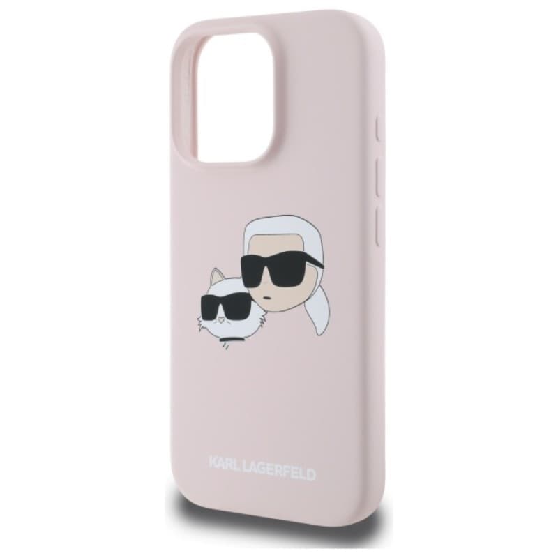 Karl Lagerfeld Silicone Double Heads Print MagSafe - Case iPhone 16 Pro Max (pink) - 6