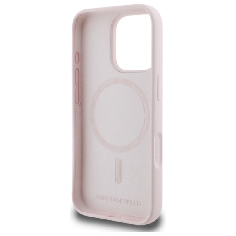 Karl Lagerfeld Silicone Double Heads Print MagSafe - Case iPhone 16 Pro Max (pink) - 7