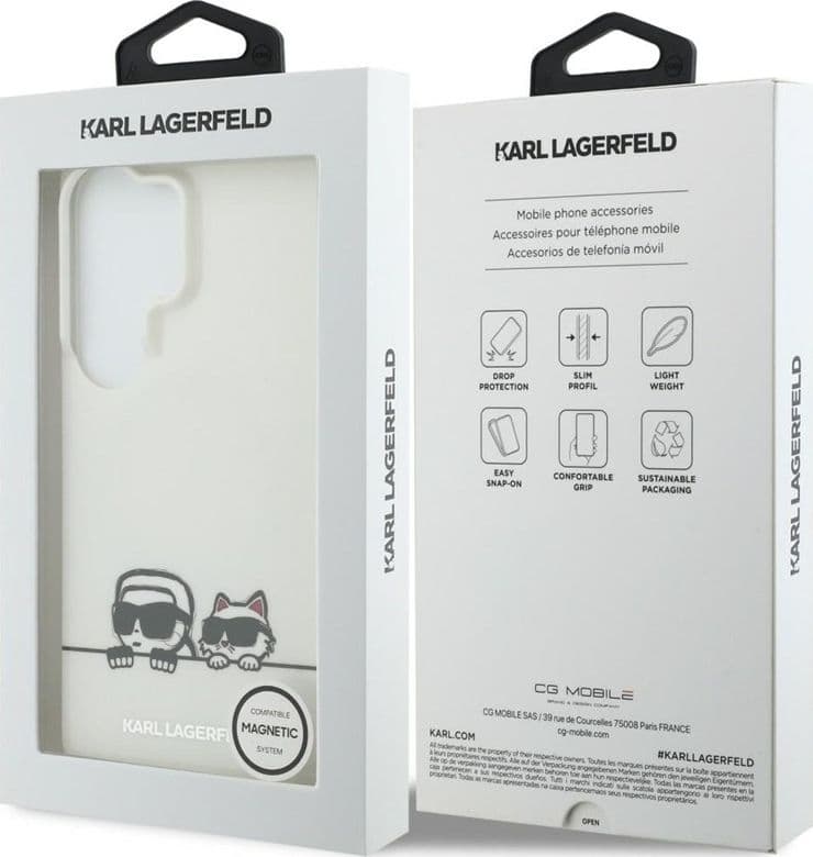 Karl Lagerfeld IML Peekaboo Karl & Choupette MagSafe - Custodia per Samsung Galaxy S26 Ultra (trasparente) - 8