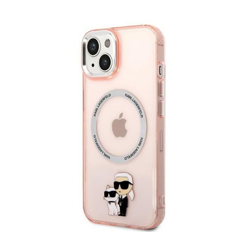 Karl Lagerfeld IML NFT Karl & Choupette MagSafe - Case for iPhone 14 Plus (Pink) - 2