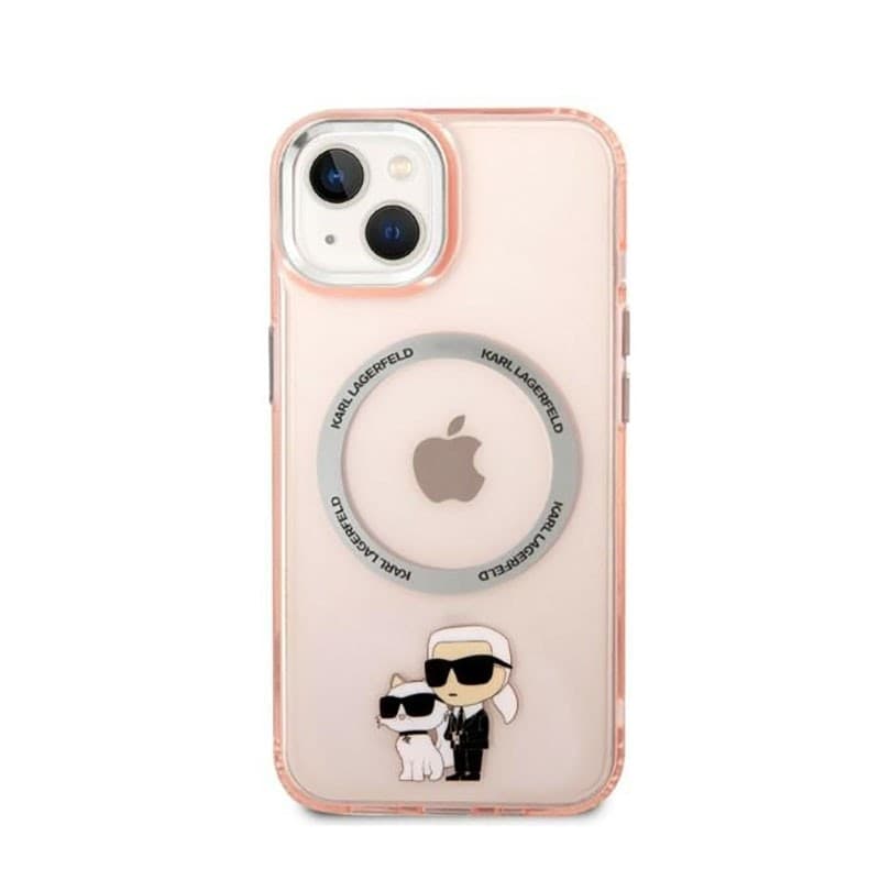 Karl Lagerfeld IML NFT Karl & Choupette MagSafe - Case for iPhone 14 Plus (Pink) - 3