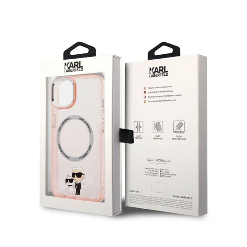 Karl Lagerfeld IML NFT Karl & Choupette MagSafe - Case for iPhone 14 Plus (Pink) - 8