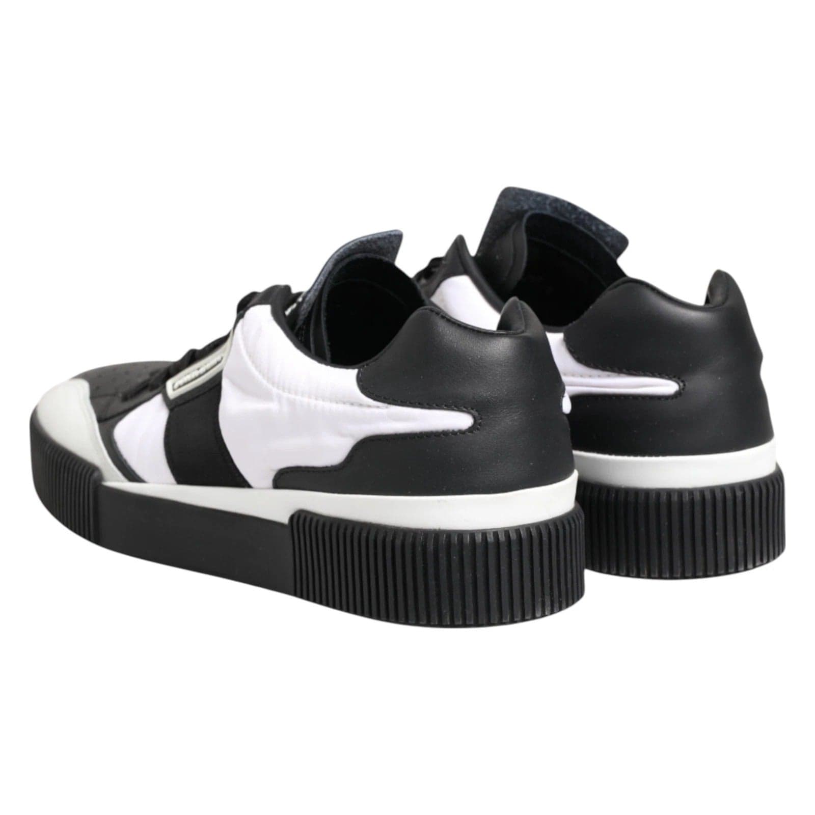 Dolce & Gabbana Black White MIAMI Low Top Men Sneakers Shoes - 2