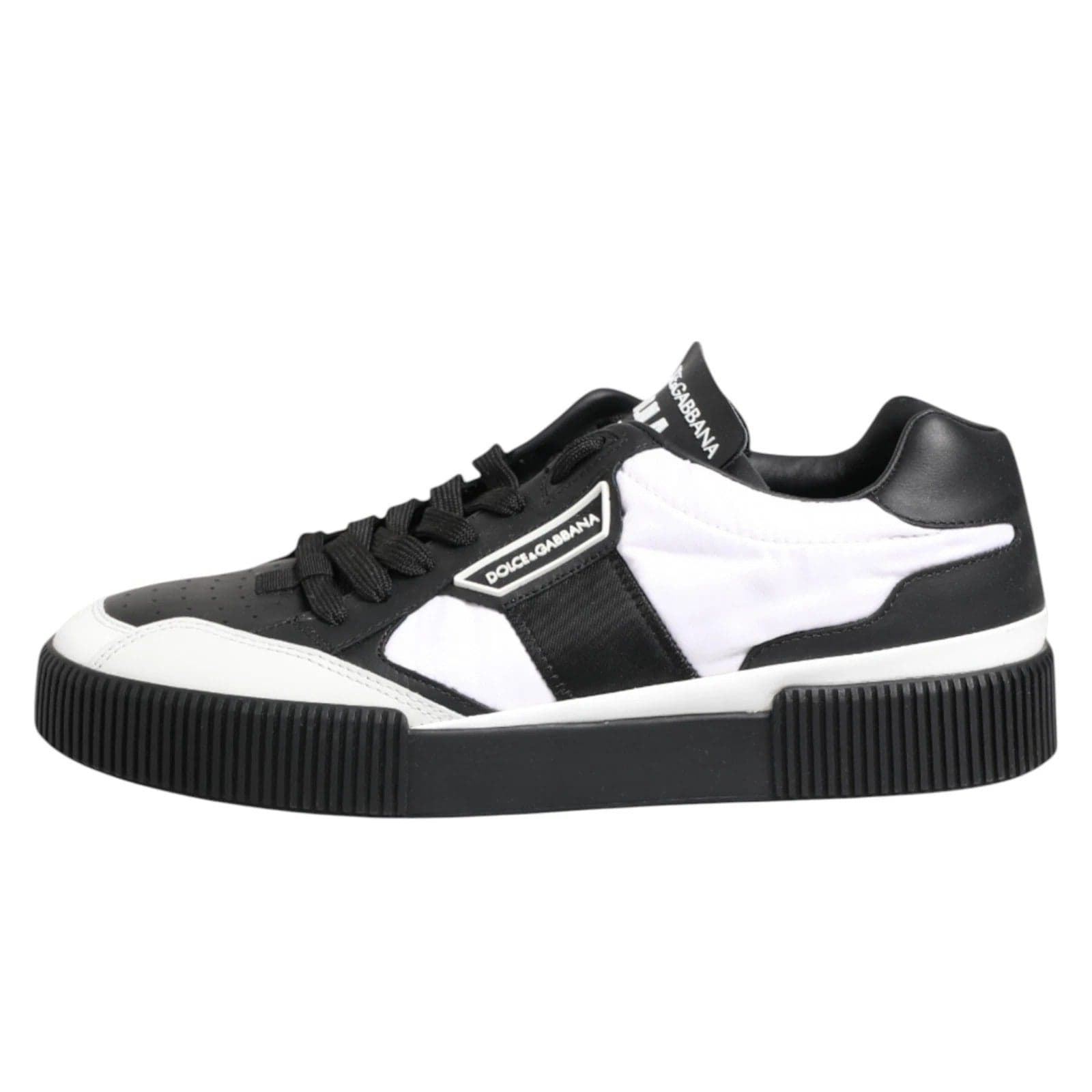 Dolce & Gabbana Black White MIAMI Low Top Men Sneakers Shoes - 4