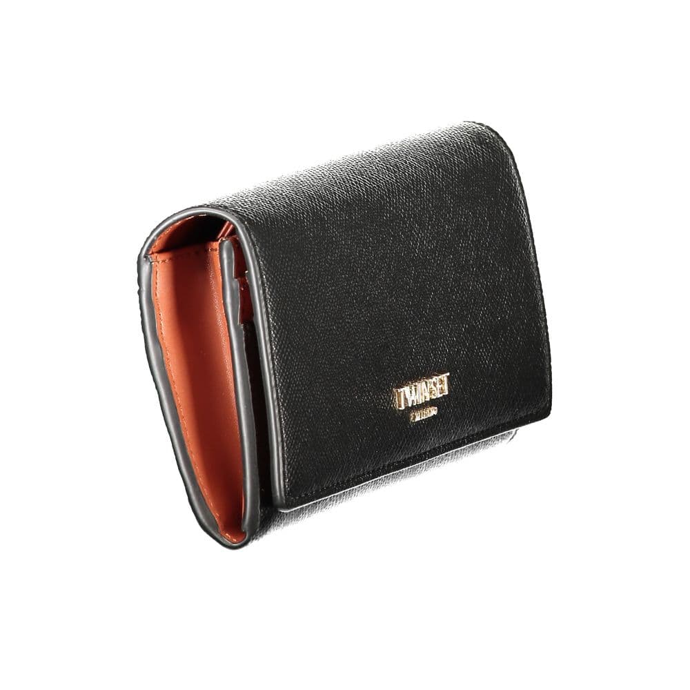 Twinset Black Polyurethane Womens Wallet - 3