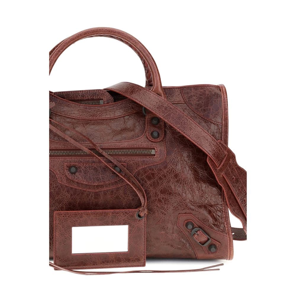 Balenciaga Bordeaux Lamb Ovis Aries Handbag - 4