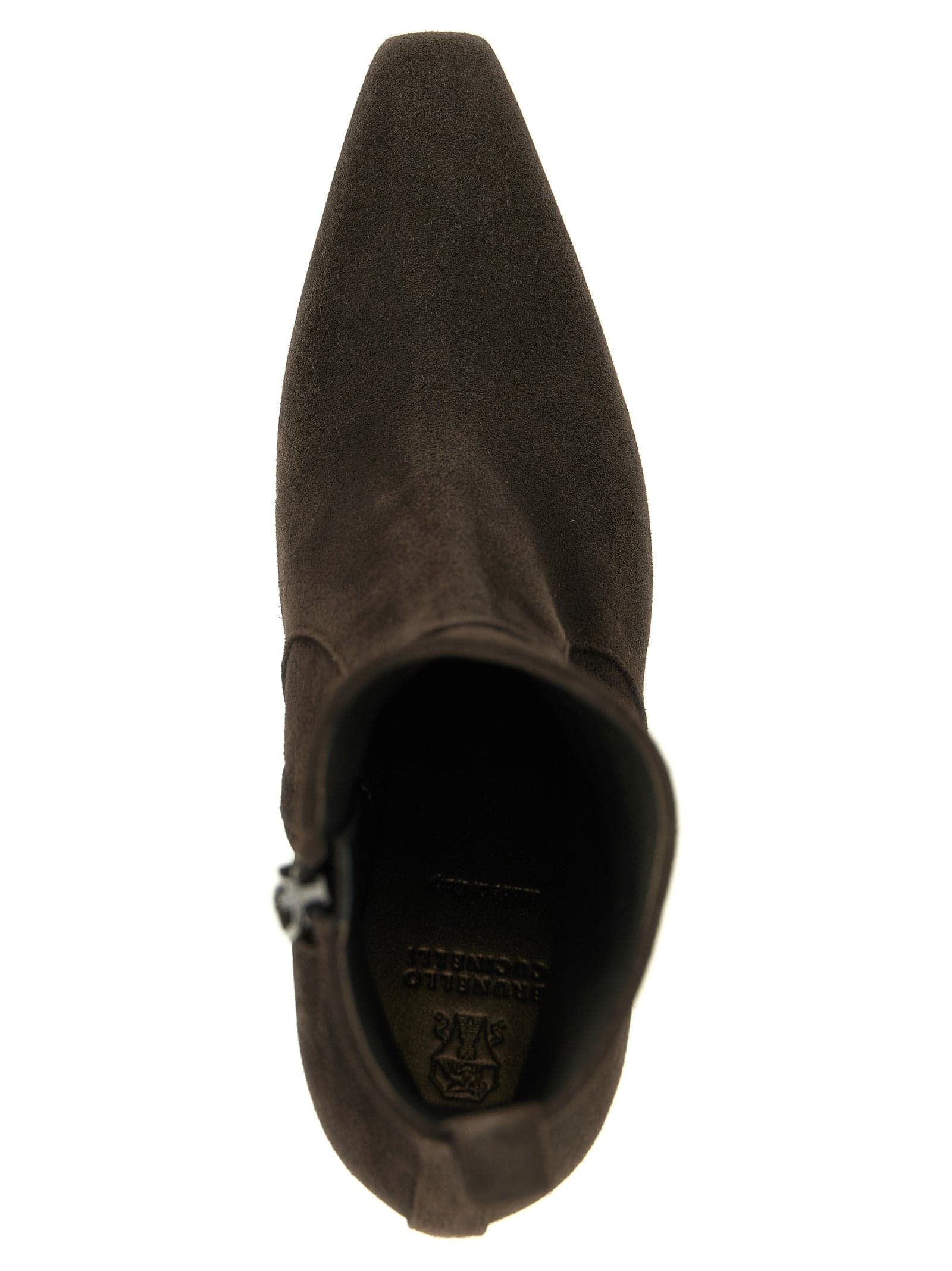 Brunello Cucinelli Brown Calfskin Ankle Boots - 4