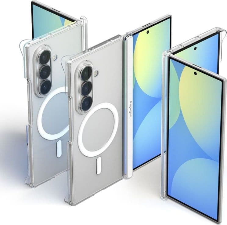 Spigen AirSkin Zero MagSafe - Custodia per Samsung Galaxy Z Fold 8 Ultra (Trasparente/Bianco) - 3