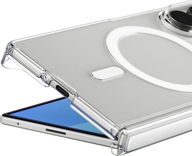 Spigen AirSkin Zero MagSafe - Custodia per Samsung Galaxy Z Fold 8 Ultra (Trasparente/Bianco) - 5