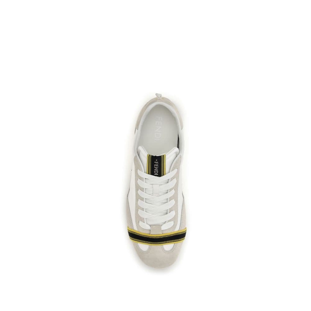 Fendi Gray Fabric Athletic Sneakers - 4