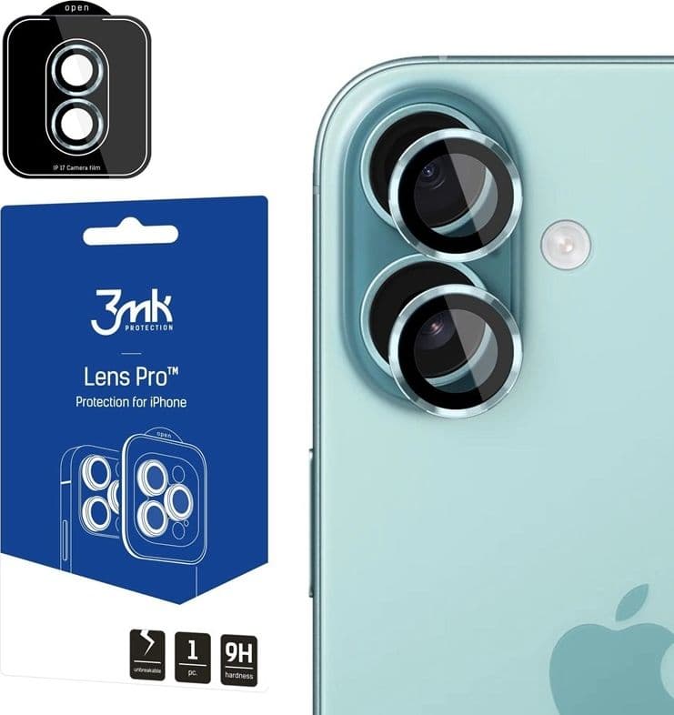 3mk Lens Protection Pro - Camera Lens Glass for iPhone 17 (Green)