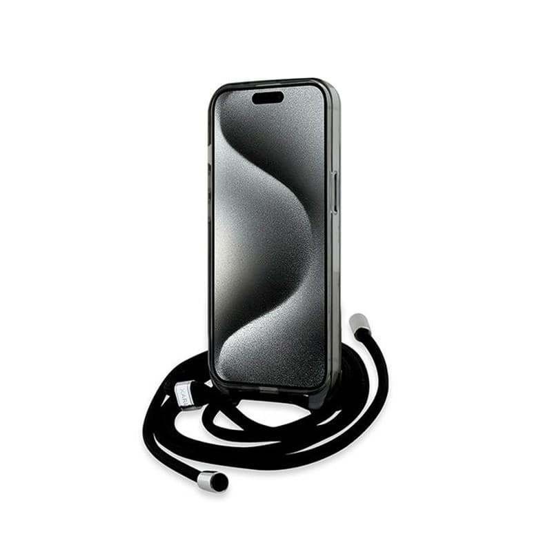 Karl Lagerfeld IML Crossbody Monogram Karl & Choupette Head MagSafe - Case for iPhone 15 / 14 / 13 (Black) - 4