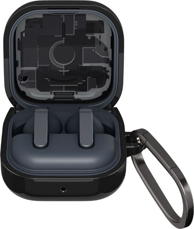 Spigen Ultra Hybrid - Custodia per Samsung Galaxy Buds 4 / 4 Pro (Zero One Black) - 4