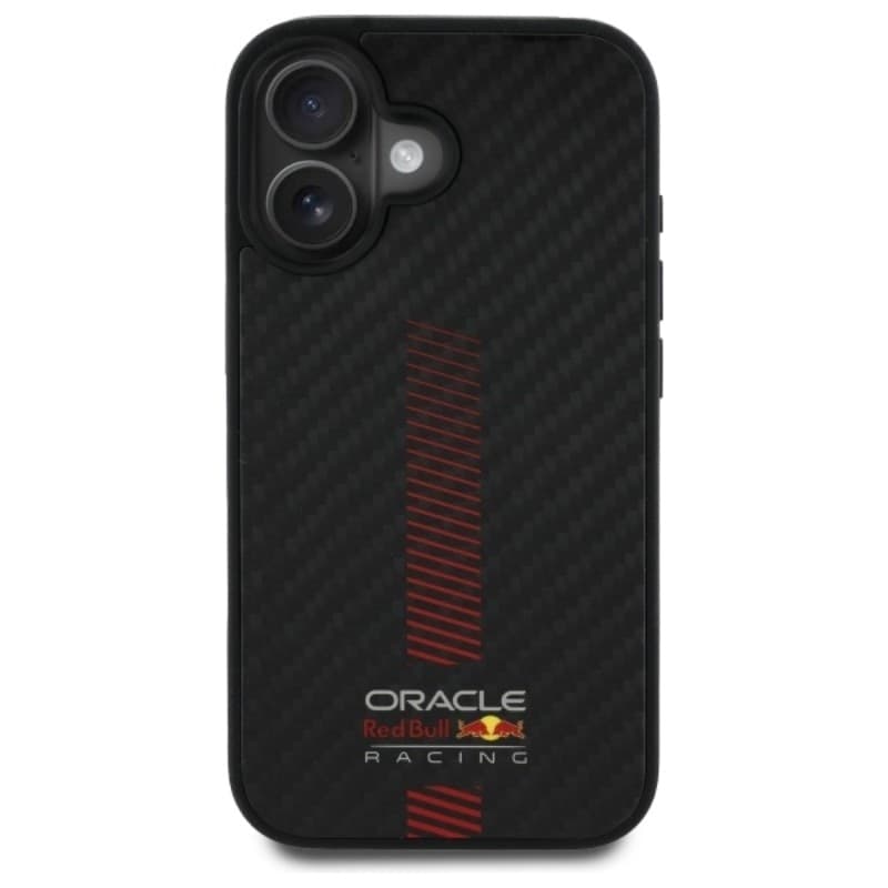 Custodia Red Bull Carbon Fiber Power Bar MagSafe per iPhone 16 Plus (nera) - 3