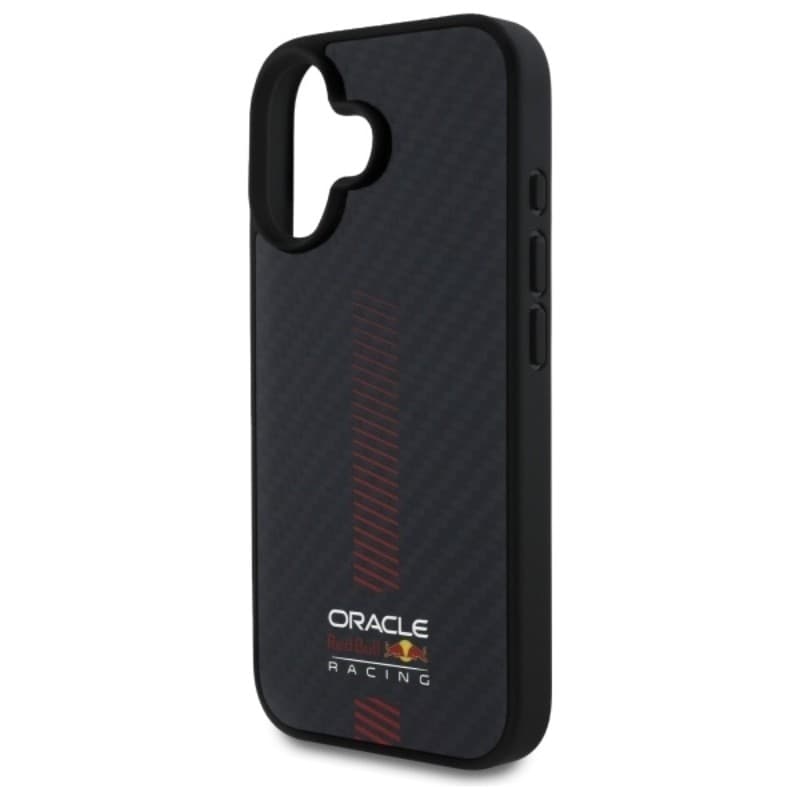 Custodia Red Bull Carbon Fiber Power Bar MagSafe per iPhone 16 Plus (nera) - 6