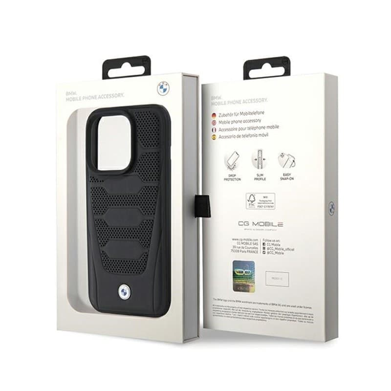 BMW Leather Seats Pattern - Case for iPhone 15 Pro Max (Black) - 8