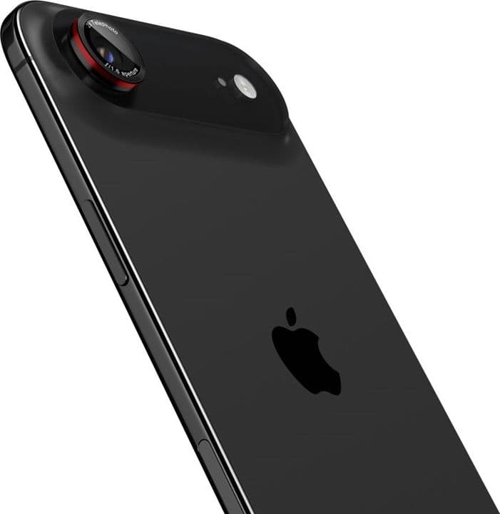 Spigen Optik Pro L-Series Glas.TR EZ Fit 2-Pack – Lens Protective Glass for iPhone Air (2 pcs) (Black / Red) - 3