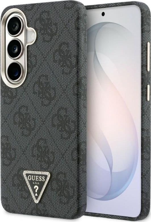 Guess 4G Triangle Logo MagSafe - Custodia per Samsung Galaxy S26 (Nero)