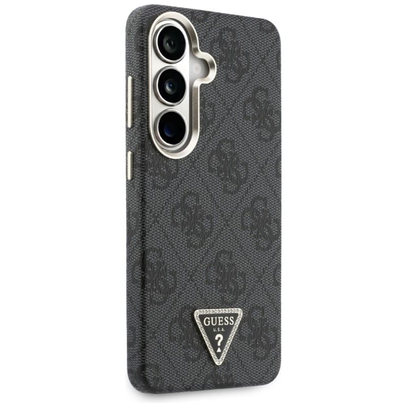 Guess 4G Triangle Logo MagSafe - Custodia per Samsung Galaxy S26 (Nero) - 4