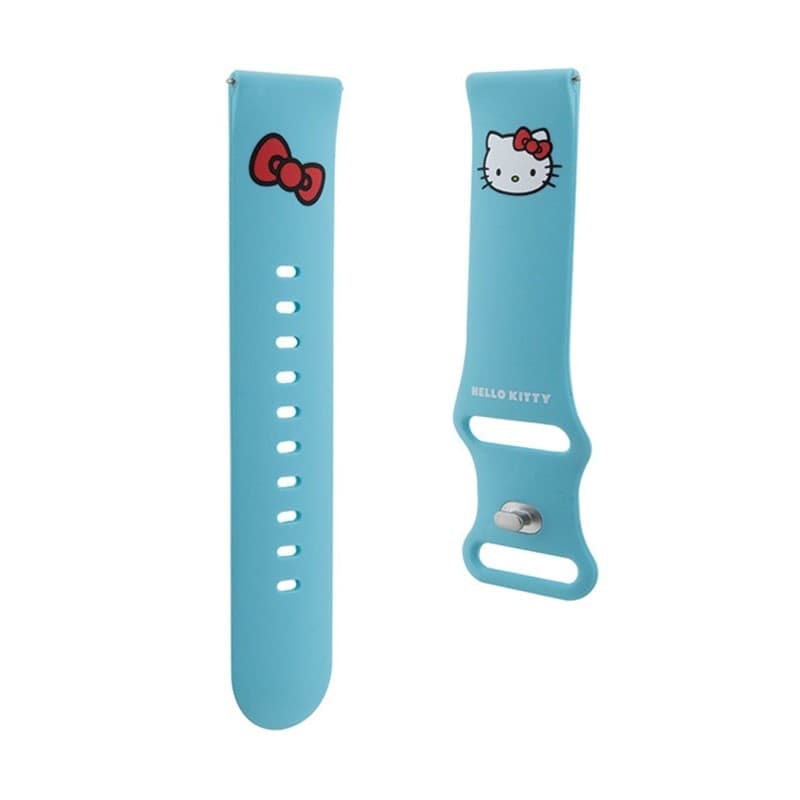 Hello Kitty Silicone Kitty Head - Universal strap for smartwatch 22 mm (blue) - 3