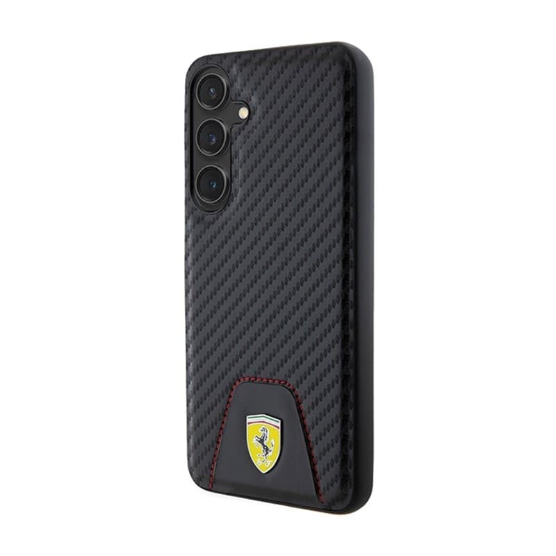 Ferrari Carbon Stitched Bottom - Case for Samsung Galaxy S24+ (black) - 2