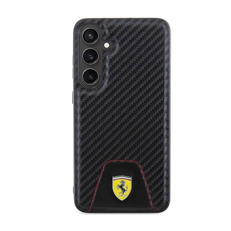 Ferrari Carbon Stitched Bottom - Case for Samsung Galaxy S24+ (black) - 3