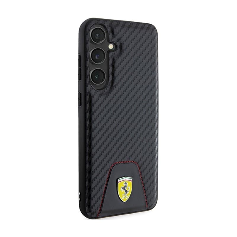 Ferrari Carbon Stitched Bottom - Case for Samsung Galaxy S24+ (black) - 4
