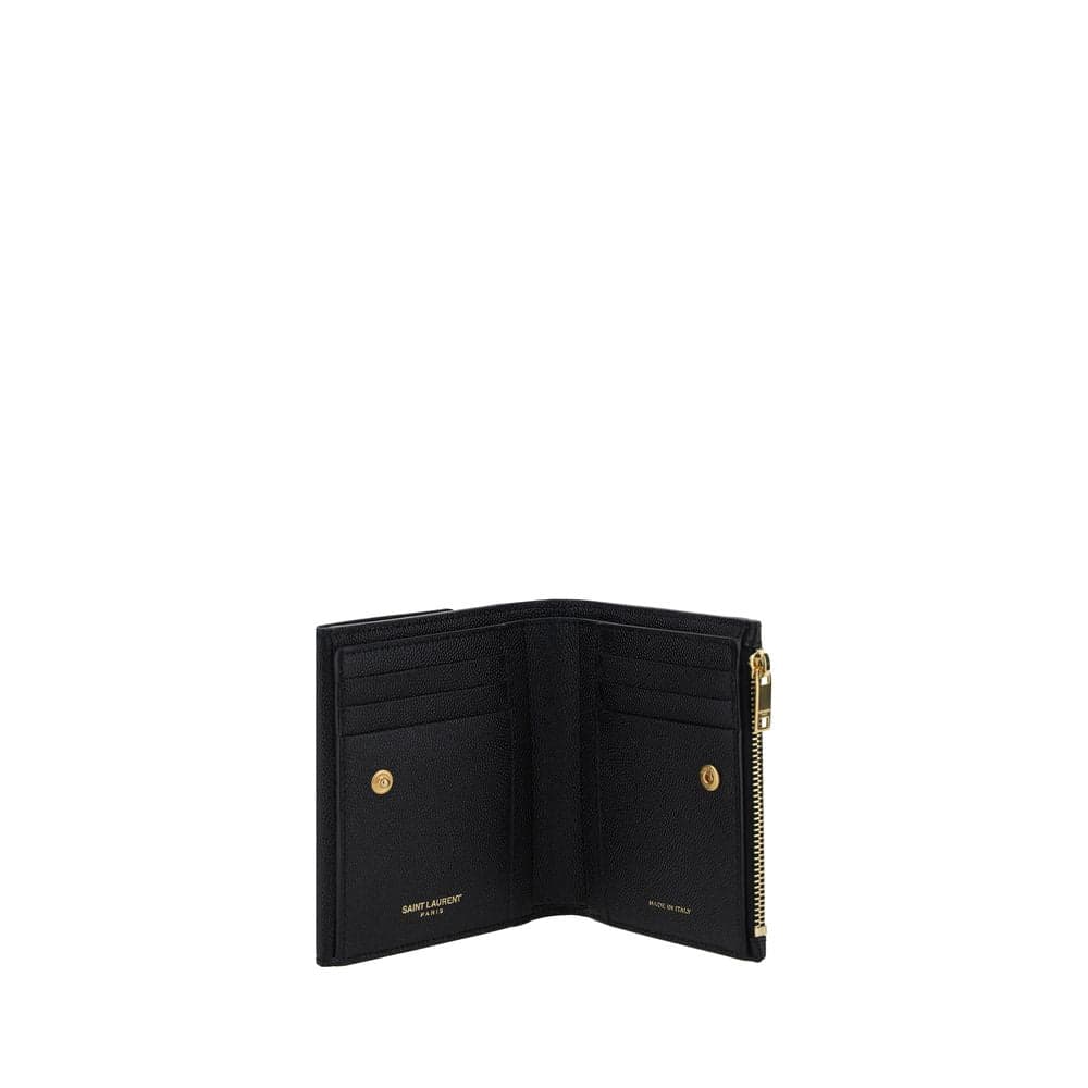 Saint Laurent Black Calf Leather Bos Taurus Wallet - 3