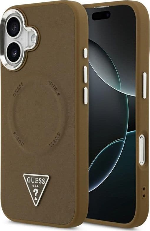 Guess Triangle Logo MagSafe - Case iPhone 17 (Brown)