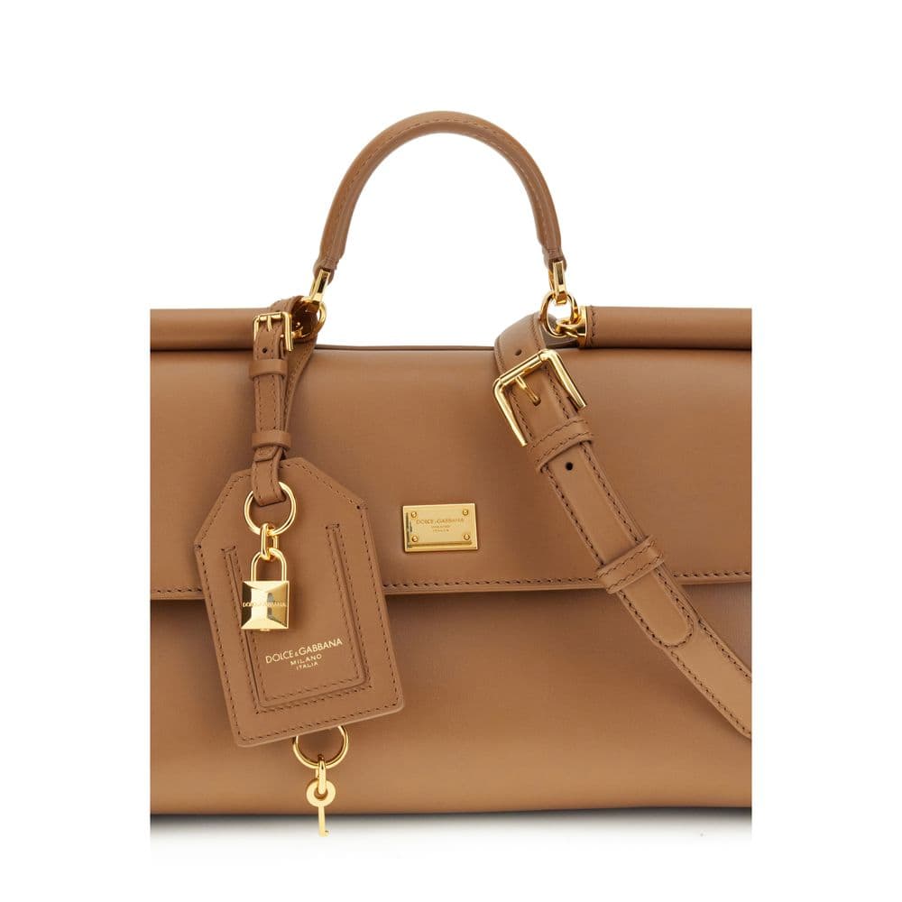 Dolce & Gabbana Beige Calf Leather Bos Taurus Shoulder Bag - 4