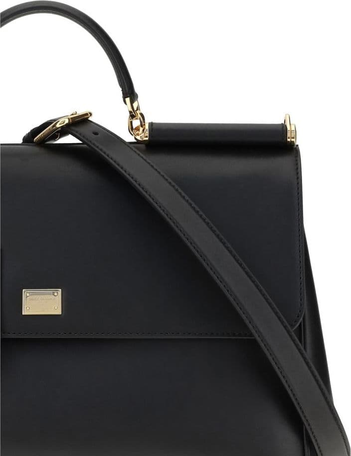 Dolce & Gabbana Black Calf Leather Bos Taurus Shoulder Bag - 4