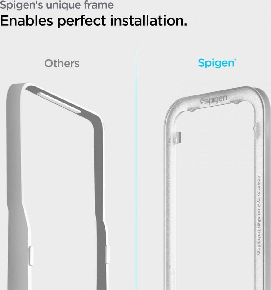 Spigen Alm Glass FC 2-Pack - Vetro temperato per iPhone 17e / 16e / 14 / 13 / 13 Pro 2 pezzi (cornice nera) - 7