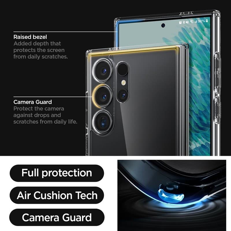 Spigen Ultra Hybrid - Case for Samsung Galaxy S24 Ultra (Transparent) - 10