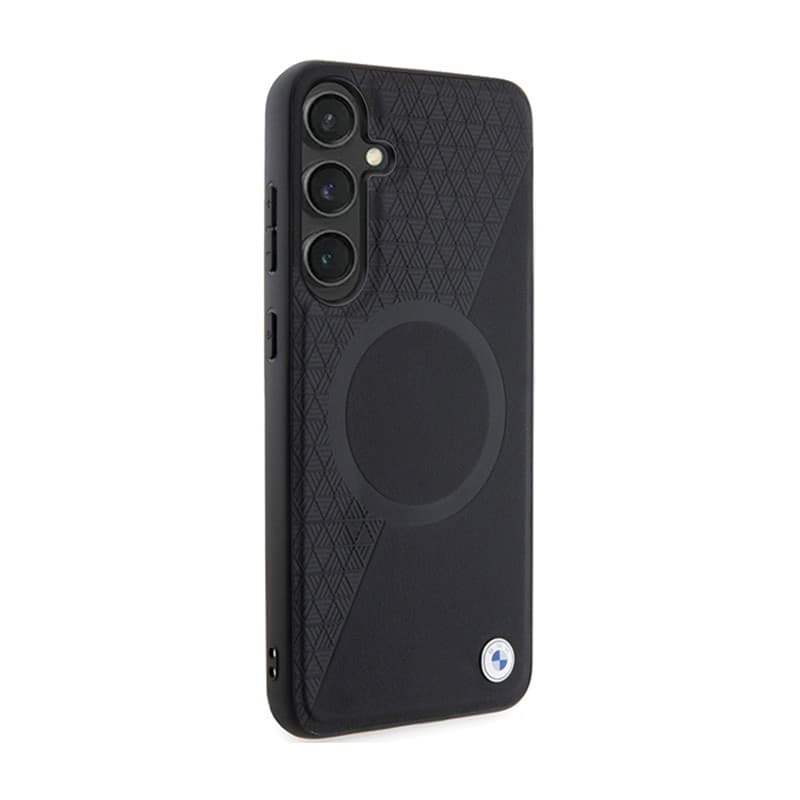 BMW Leather Half Textured & Circle MagSafe - Case for Samsung Galaxy S24 (Black) - 4