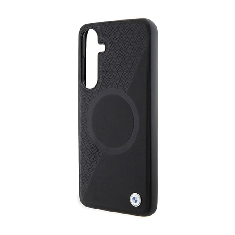 BMW Leather Half Textured & Circle MagSafe - Case for Samsung Galaxy S24 (Black) - 6