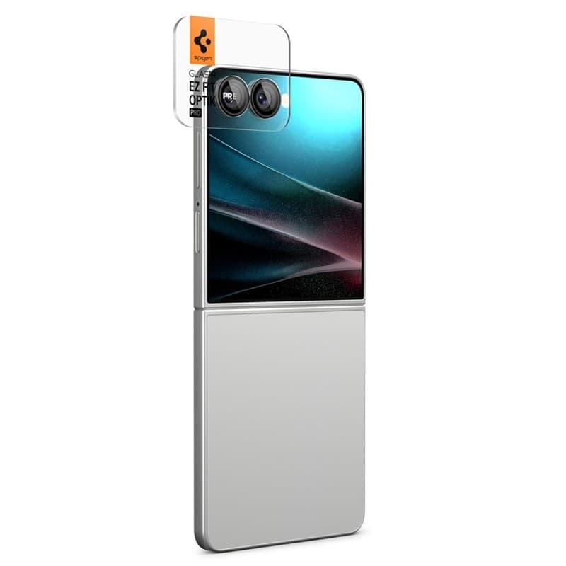 Spigen Optik Pro HD GLAS.TR EZ Fit Camera Protector 2-Pack - Lens Protector for Samsung Galaxy Z Flip 7 (Black) - 6