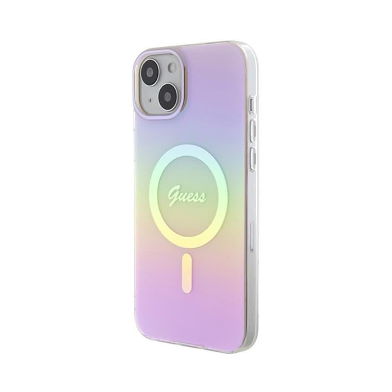 Guess IML Iridescent MagSafe - iPhone 15 Plus Case (pink) - 2