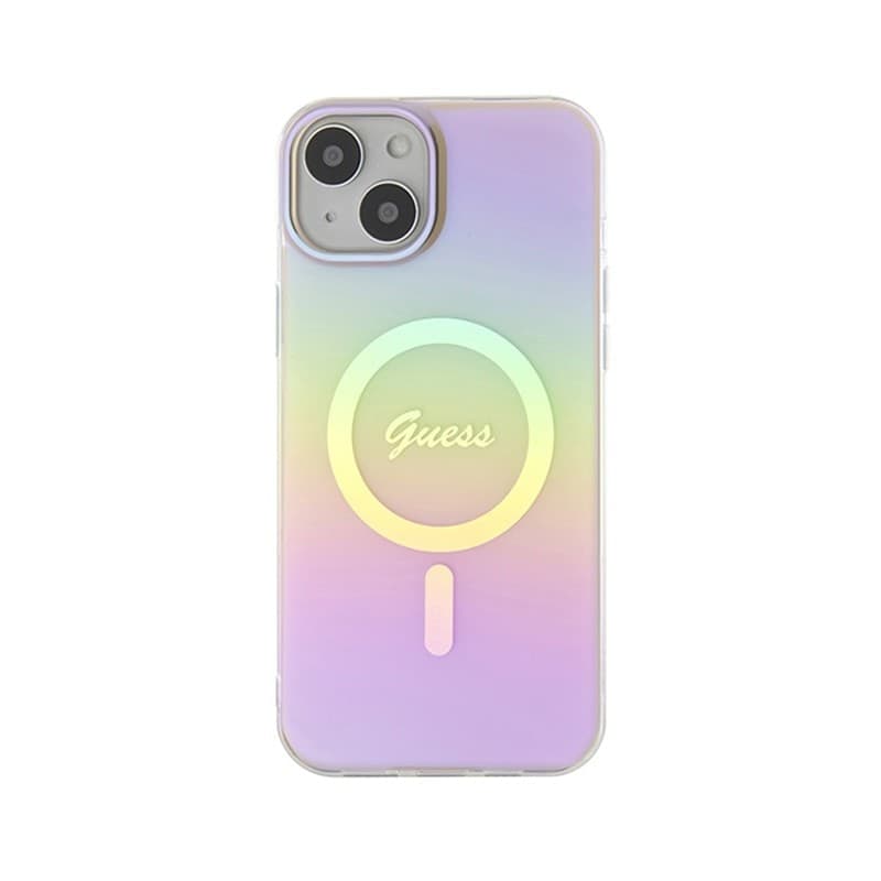Guess IML Iridescent MagSafe - iPhone 15 Plus Case (pink) - 3