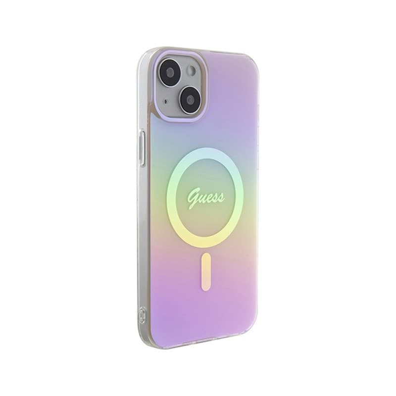 Guess IML Iridescent MagSafe - iPhone 15 Plus Case (pink) - 4