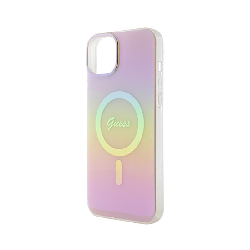 Guess IML Iridescent MagSafe - iPhone 15 Plus Case (pink) - 6