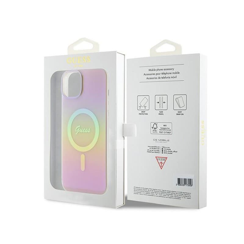 Guess IML Iridescent MagSafe - iPhone 15 Plus Case (pink) - 8