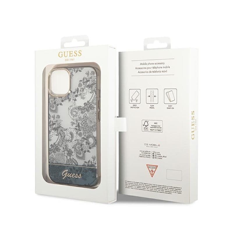 Guess Porcelain Collection - Case for iPhone 14 Plus (Grey) - 8