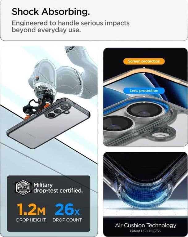 Spigen Ultra Hybrid - Custodia per Samsung Galaxy S26 (Cristallo Spaziale) - 8