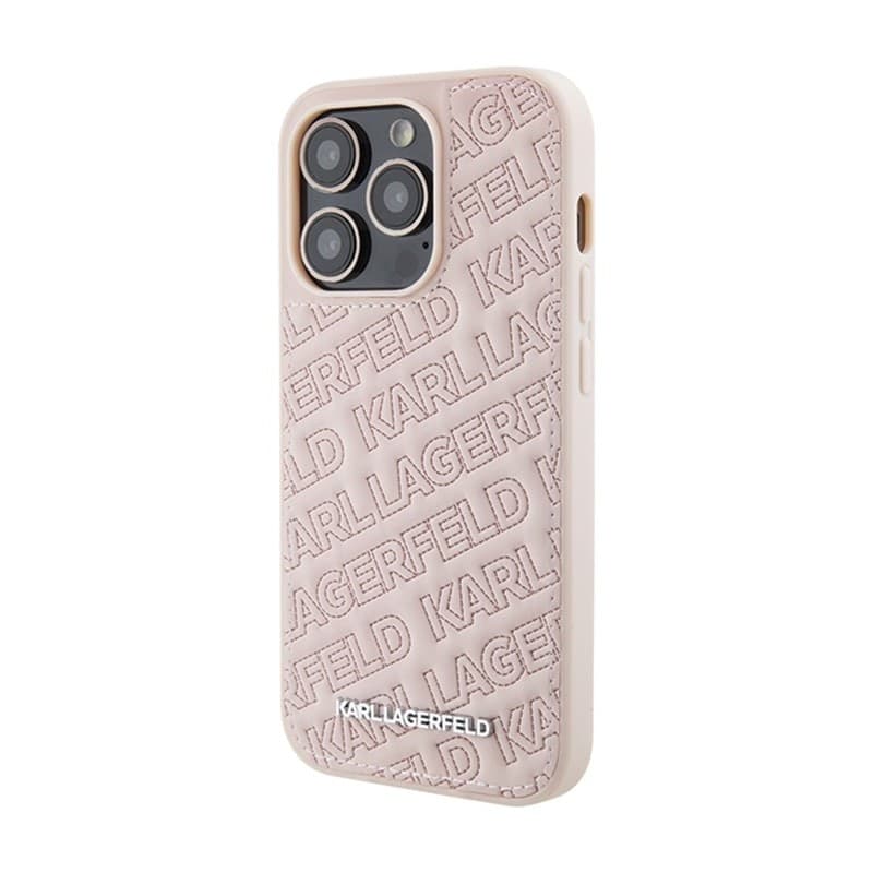 Karl Lagerfeld Quilted K Pattern - iPhone 15 Pro Max Case (pink) - 2