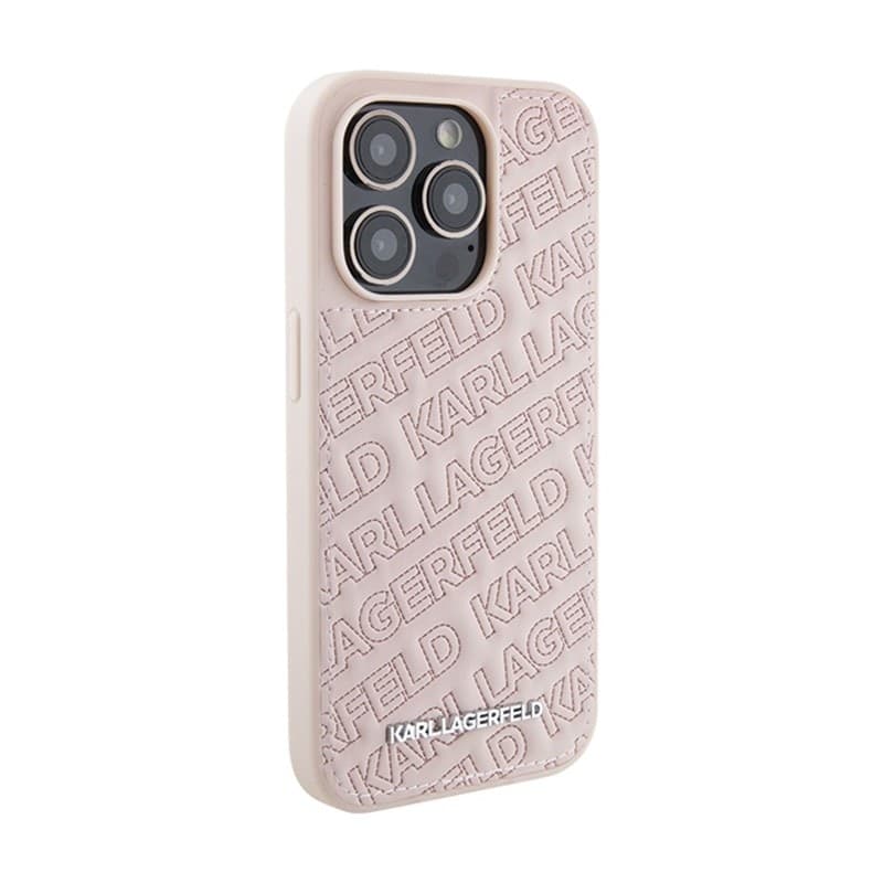 Karl Lagerfeld Quilted K Pattern - iPhone 15 Pro Max Case (pink) - 4