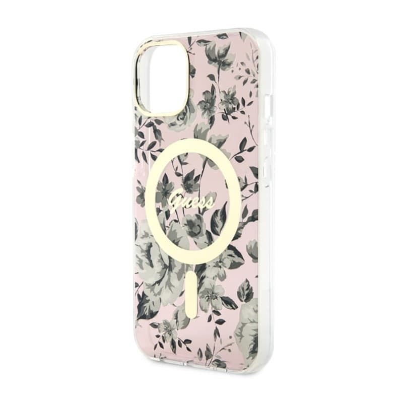 Guess Flower MagSafe - Case for iPhone 14 (Pink) - 6