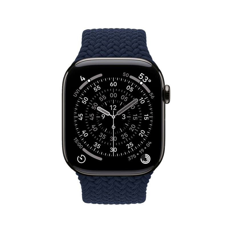 Cinturino Crong Wave - Cinturino intrecciato per Apple Watch 44/45/46/49 mm (blu navy) - 2